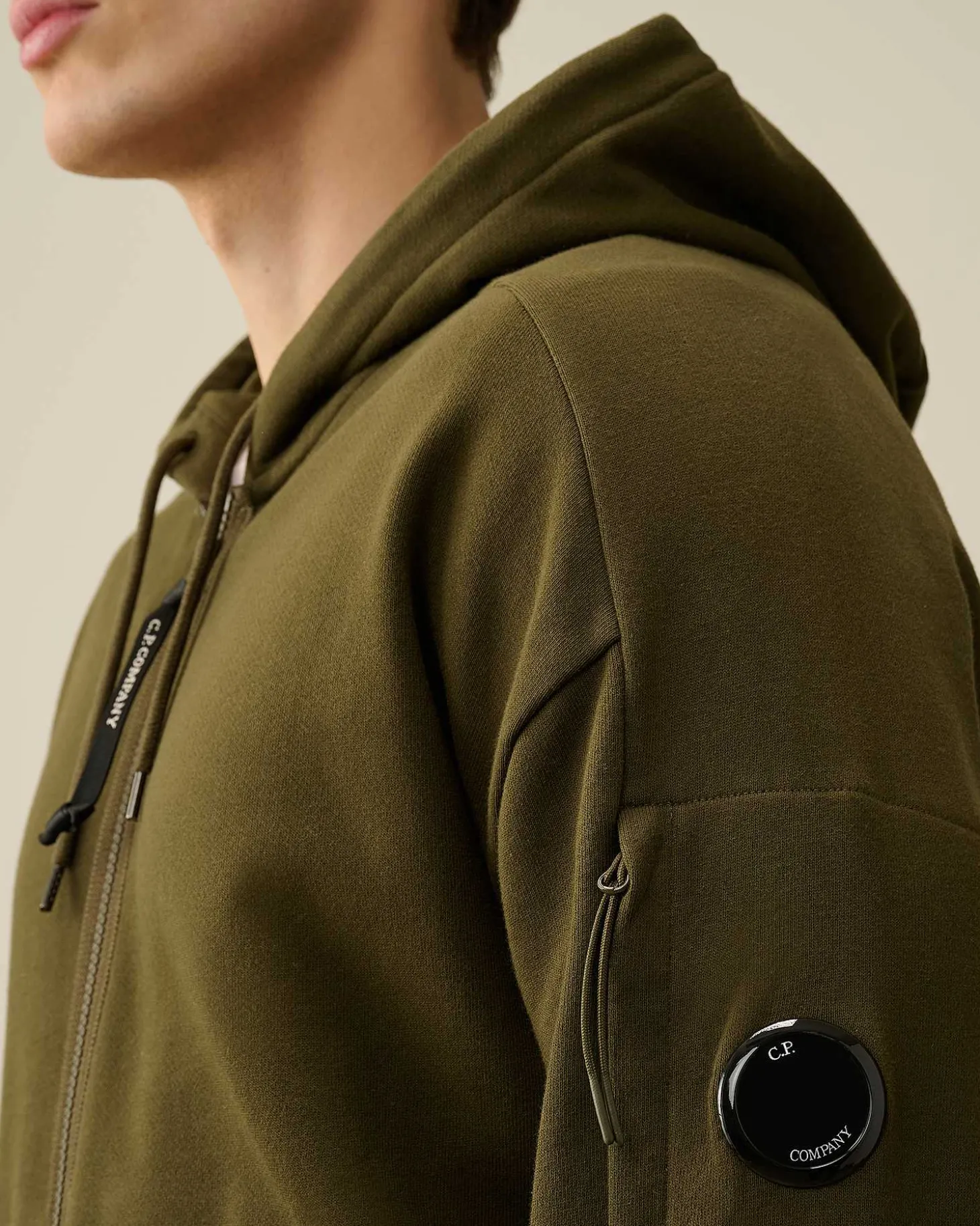 Homme C.P. Company Sweat-Shirts^Diagonal Raised Fleece Zipped Hoodie