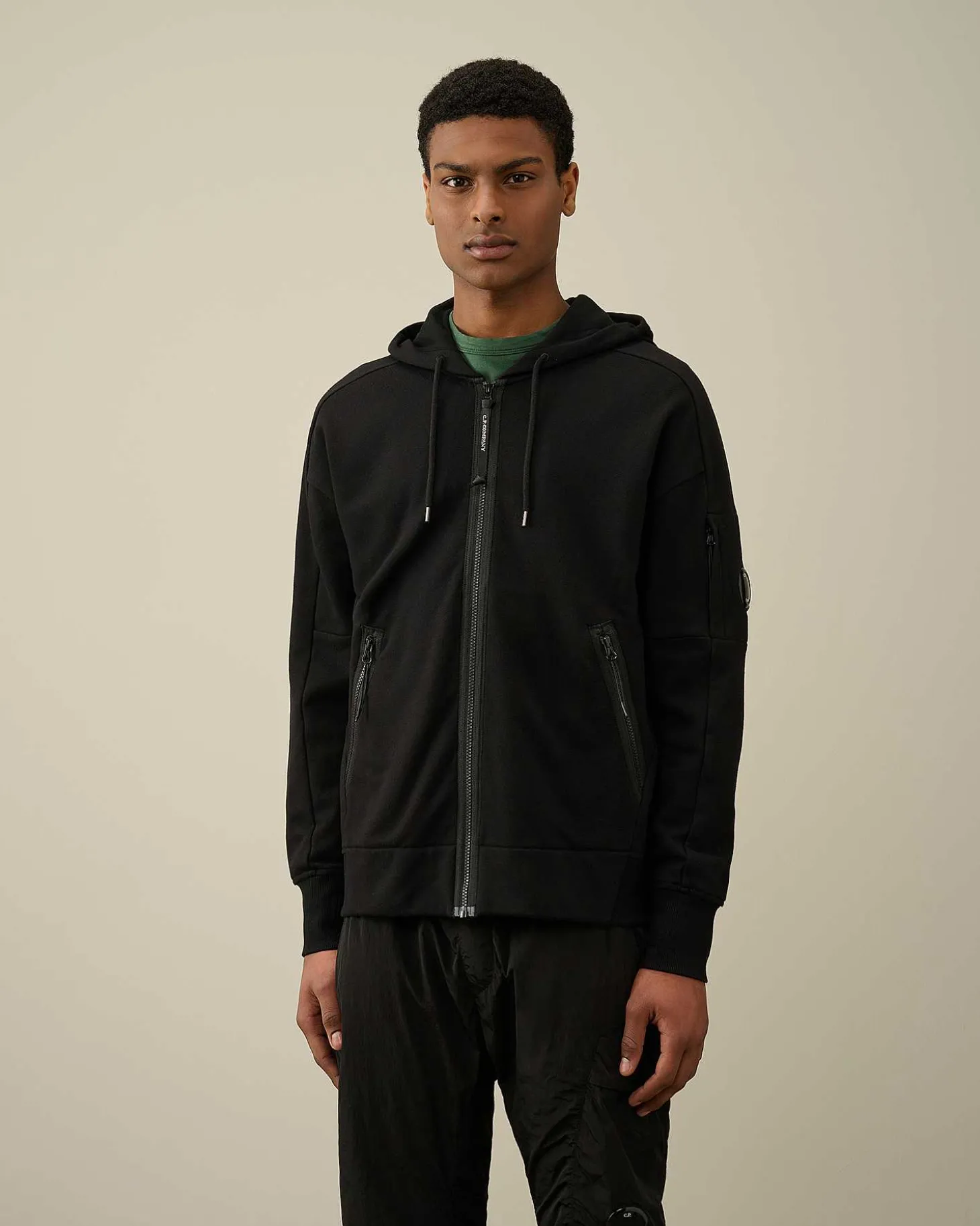 Homme C.P. Company Sweat-Shirts^Diagonal Raised Fleece Zipped Hoodie