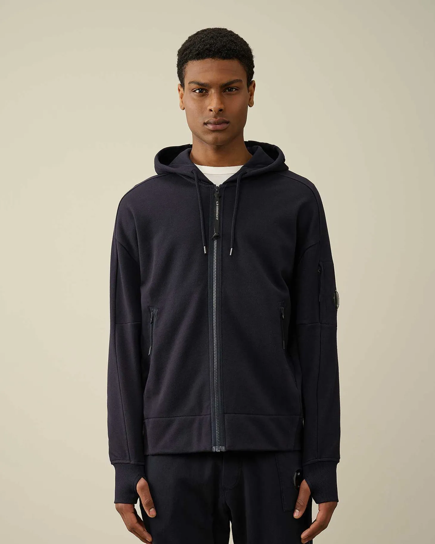 Homme C.P. Company Sweat-Shirts^Diagonal Raised Fleece Zipped Hoodie