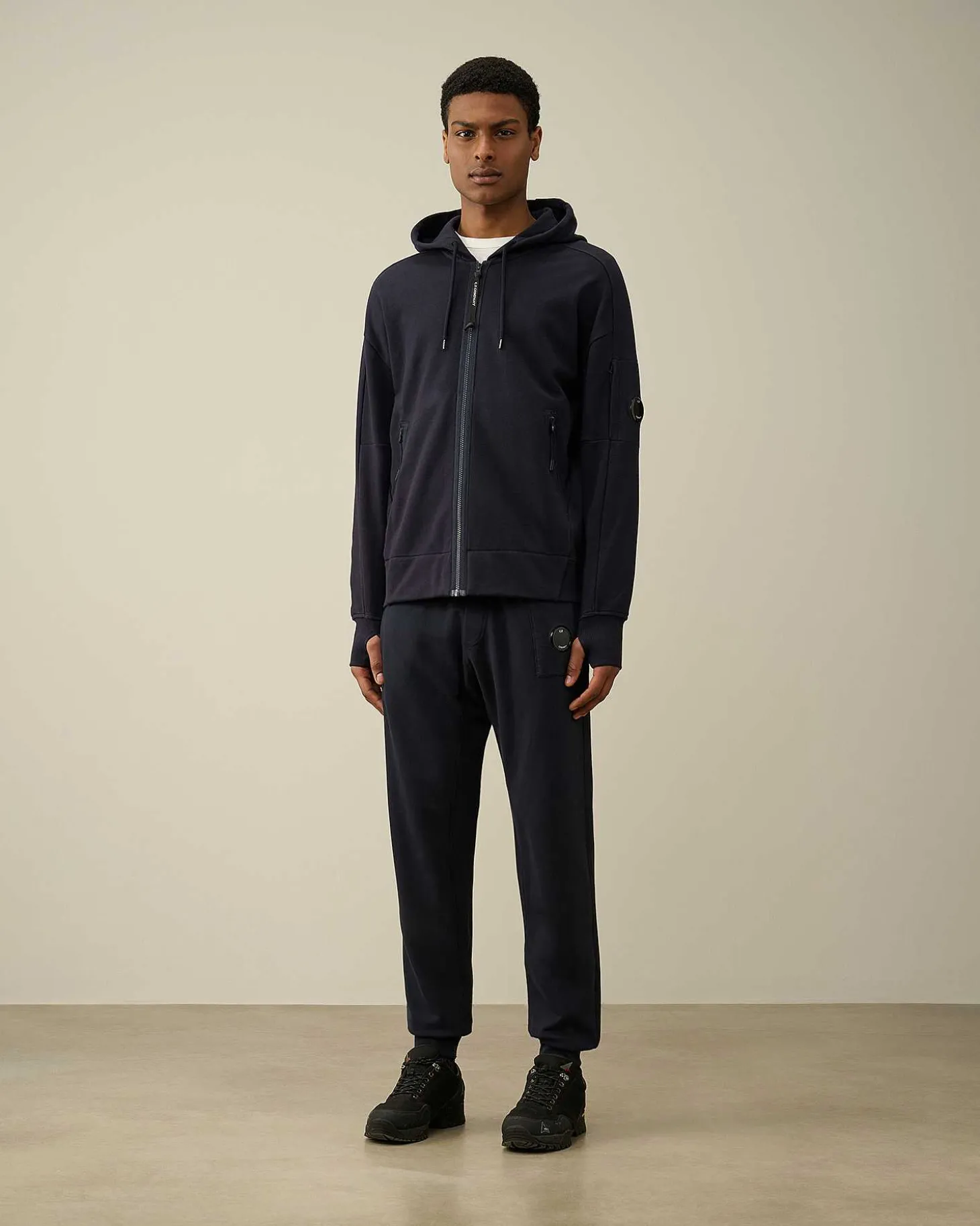 Homme C.P. Company Sweat-Shirts^Diagonal Raised Fleece Zipped Hoodie