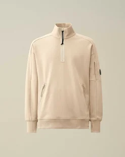 Homme C.P. Company Sweat-Shirts^Diagonal Raised Fleece Zipped Sweatshirt