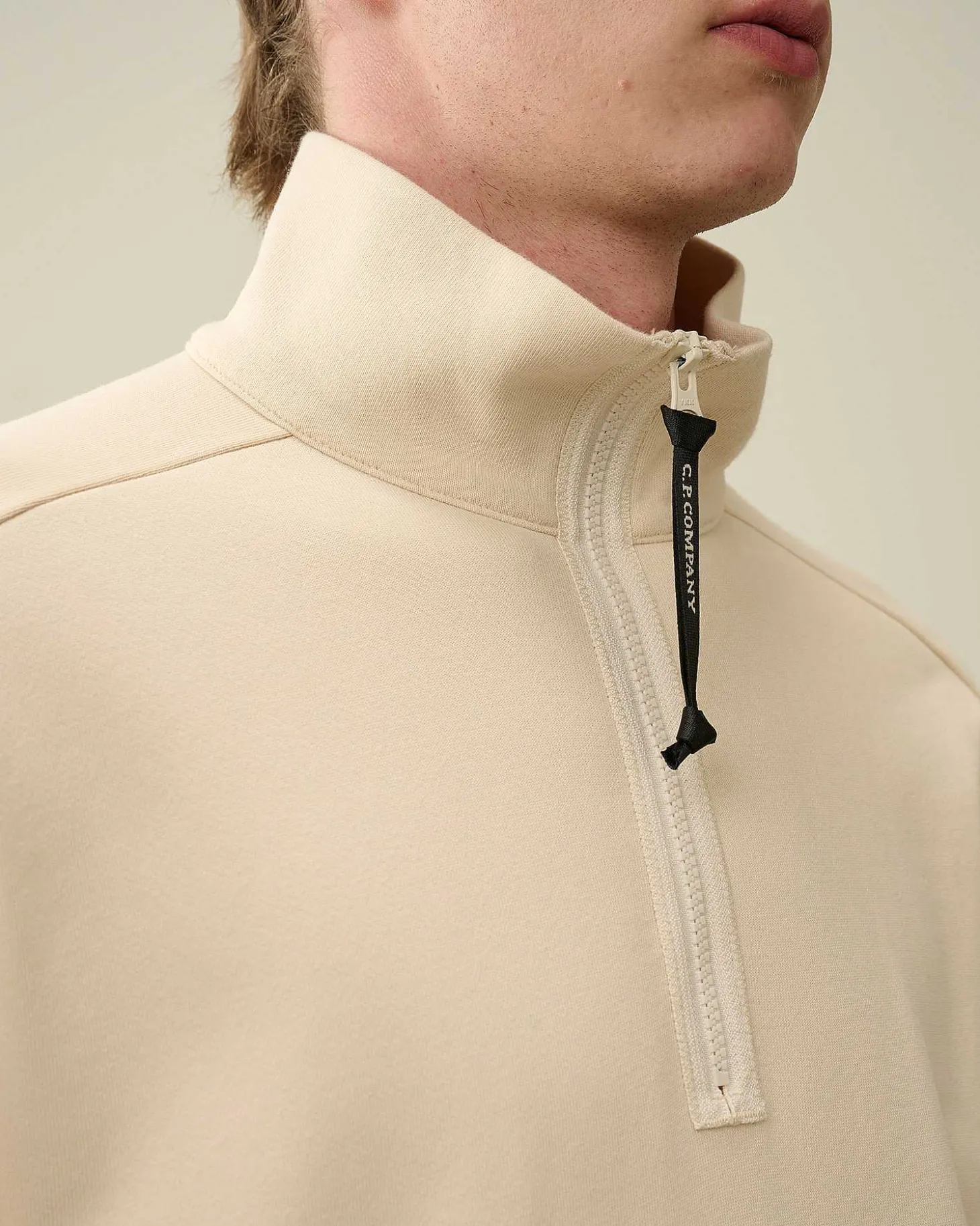 Homme C.P. Company Sweat-Shirts^Diagonal Raised Fleece Zipped Sweatshirt