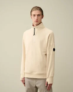 Homme C.P. Company Sweat-Shirts^Diagonal Raised Fleece Zipped Sweatshirt