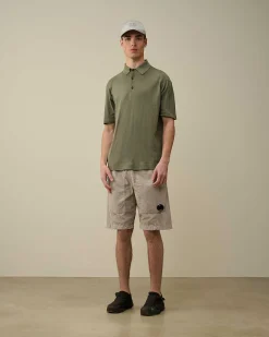 Homme C.P. Company Pulls^Filo Di Scozia Knitted Polo Shirt