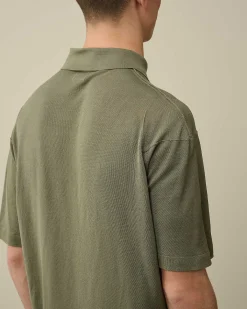 Homme C.P. Company Pulls^Filo Di Scozia Knitted Polo Shirt