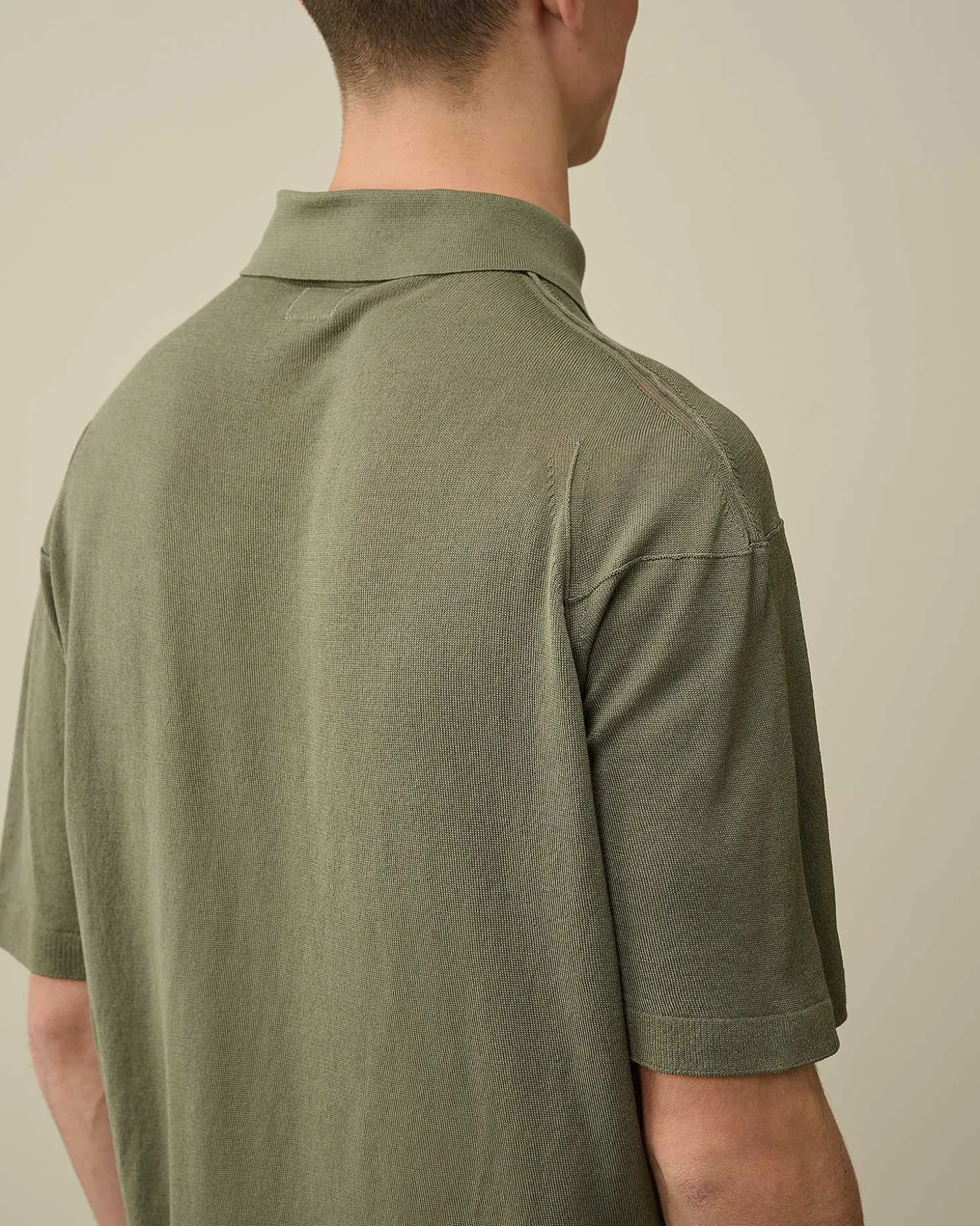 Homme C.P. Company Pulls^Filo Di Scozia Knitted Polo Shirt