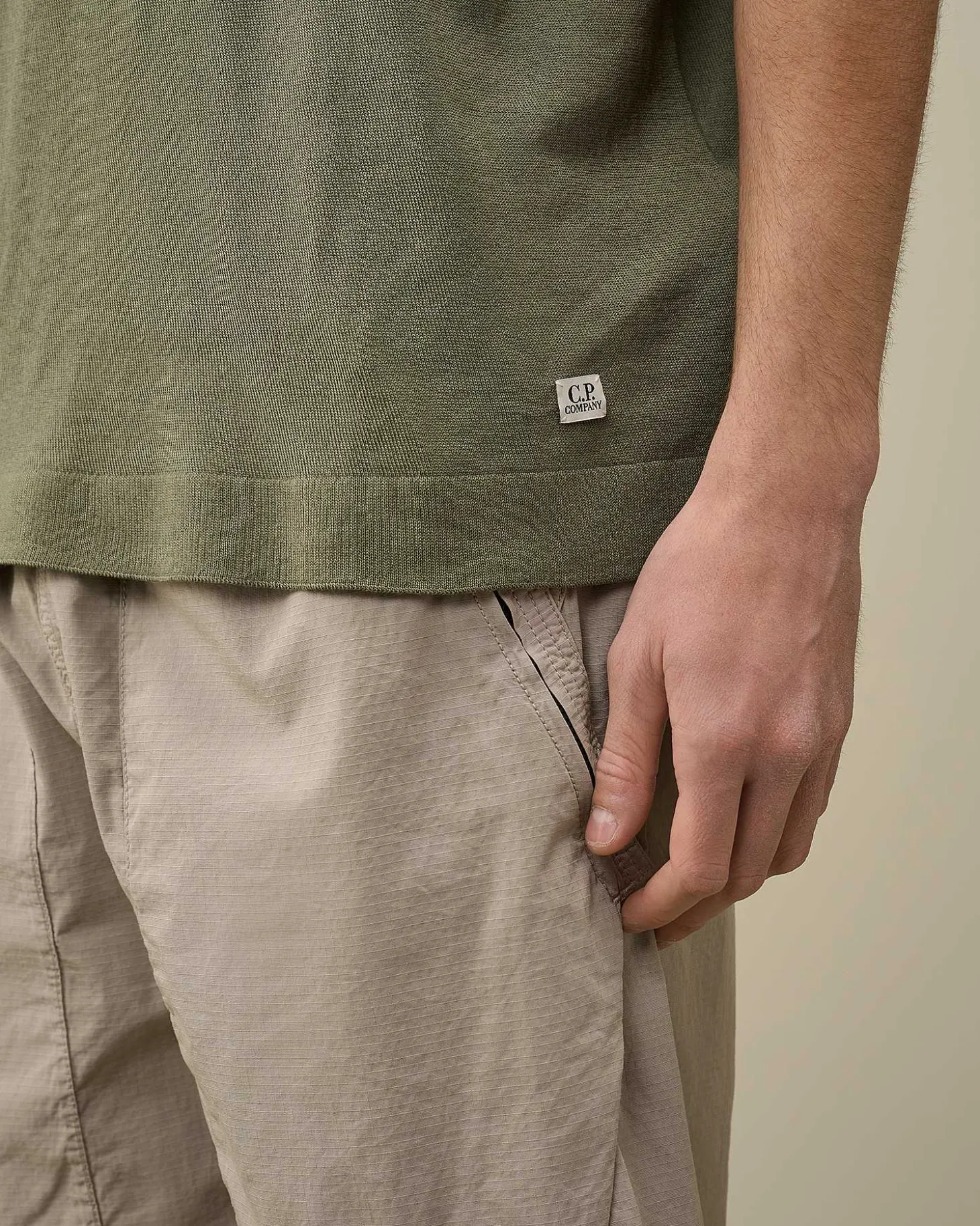 Homme C.P. Company Pulls^Filo Di Scozia Knitted Polo Shirt