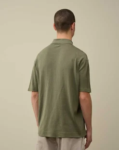 Homme C.P. Company Pulls^Filo Di Scozia Knitted Polo Shirt