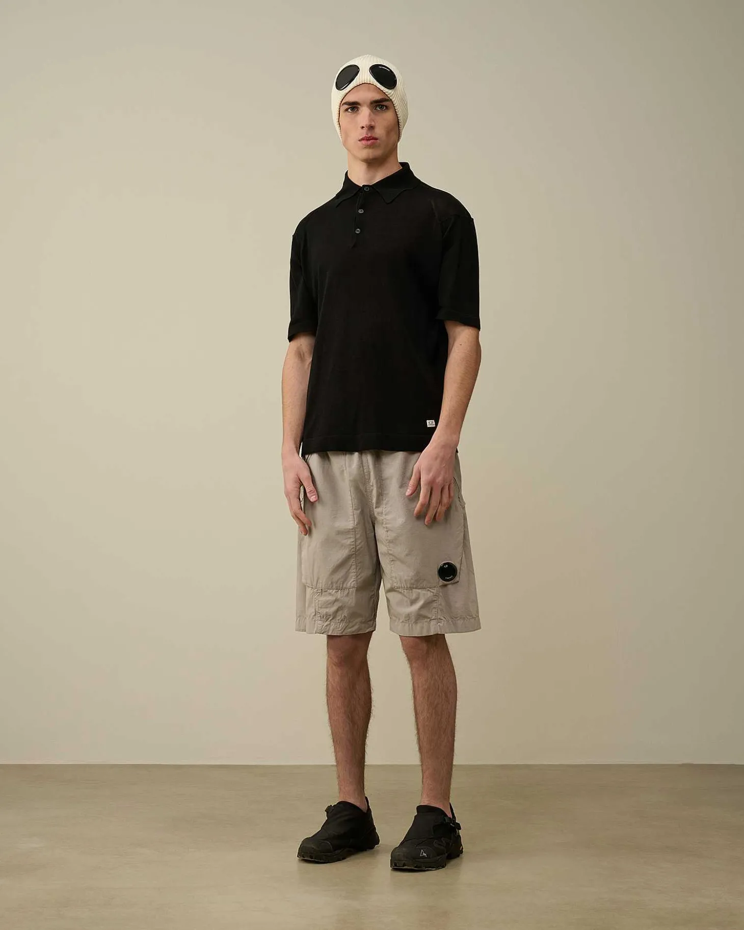 Homme C.P. Company Pulls^Filo Di Scozia Knitted Polo Shirt