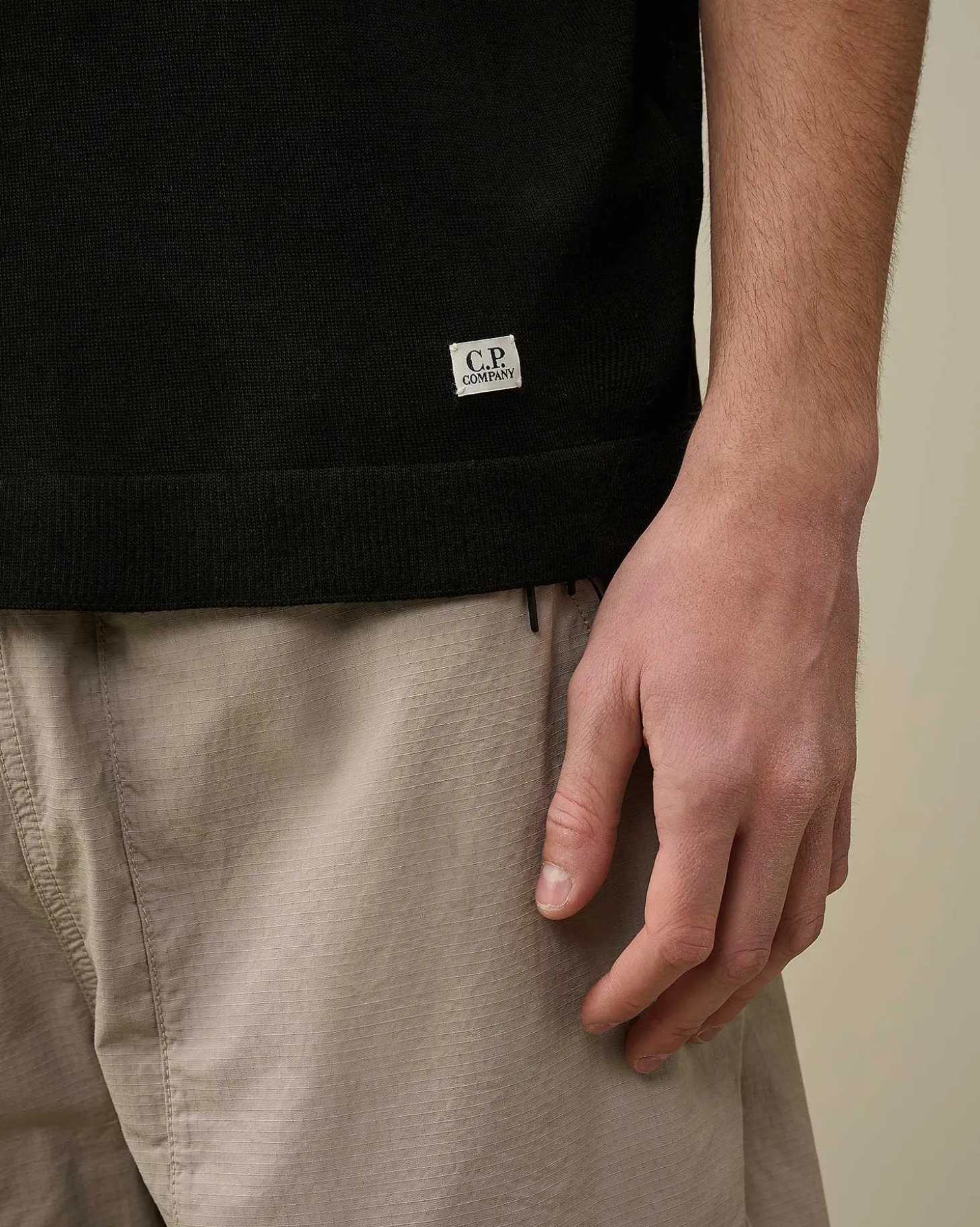 Homme C.P. Company Pulls^Filo Di Scozia Knitted Polo Shirt