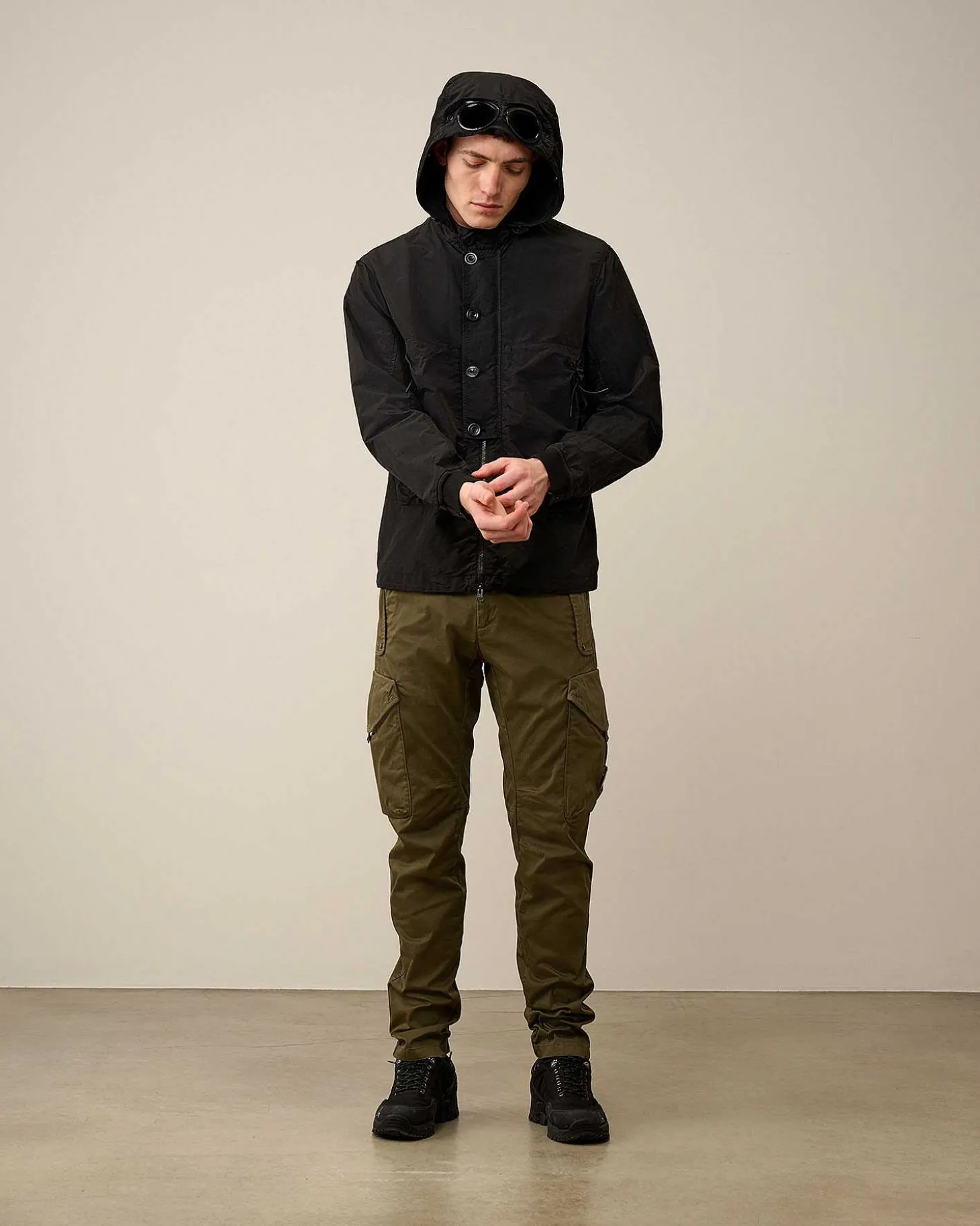 Homme C.P. Company Surchemises^Flatt Nylon Goggle Overshirt