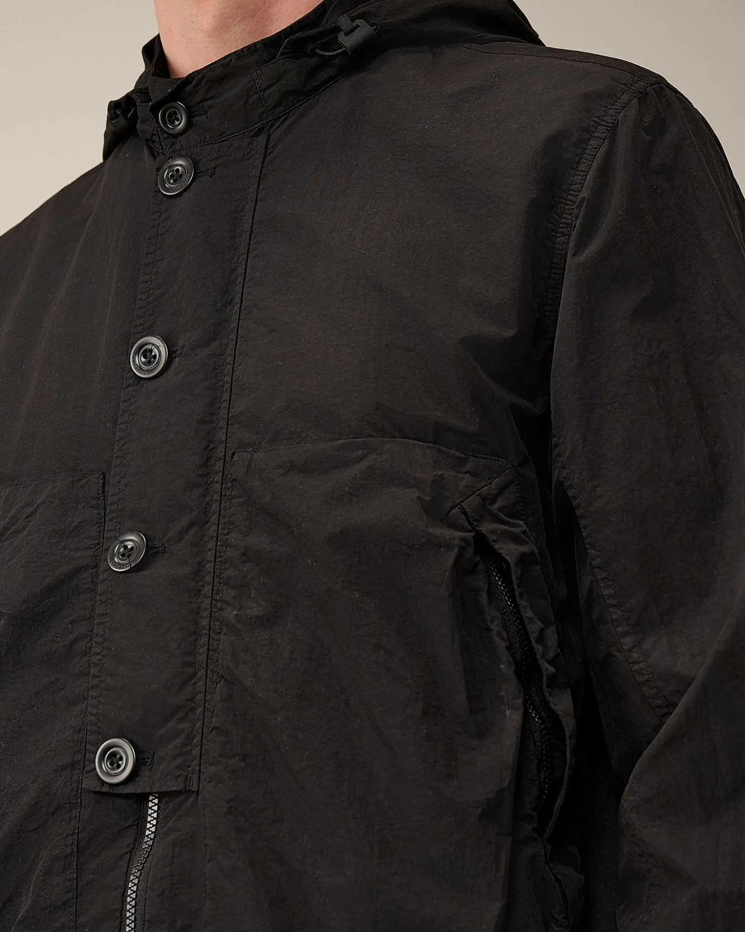 Homme C.P. Company Surchemises^Flatt Nylon Goggle Overshirt