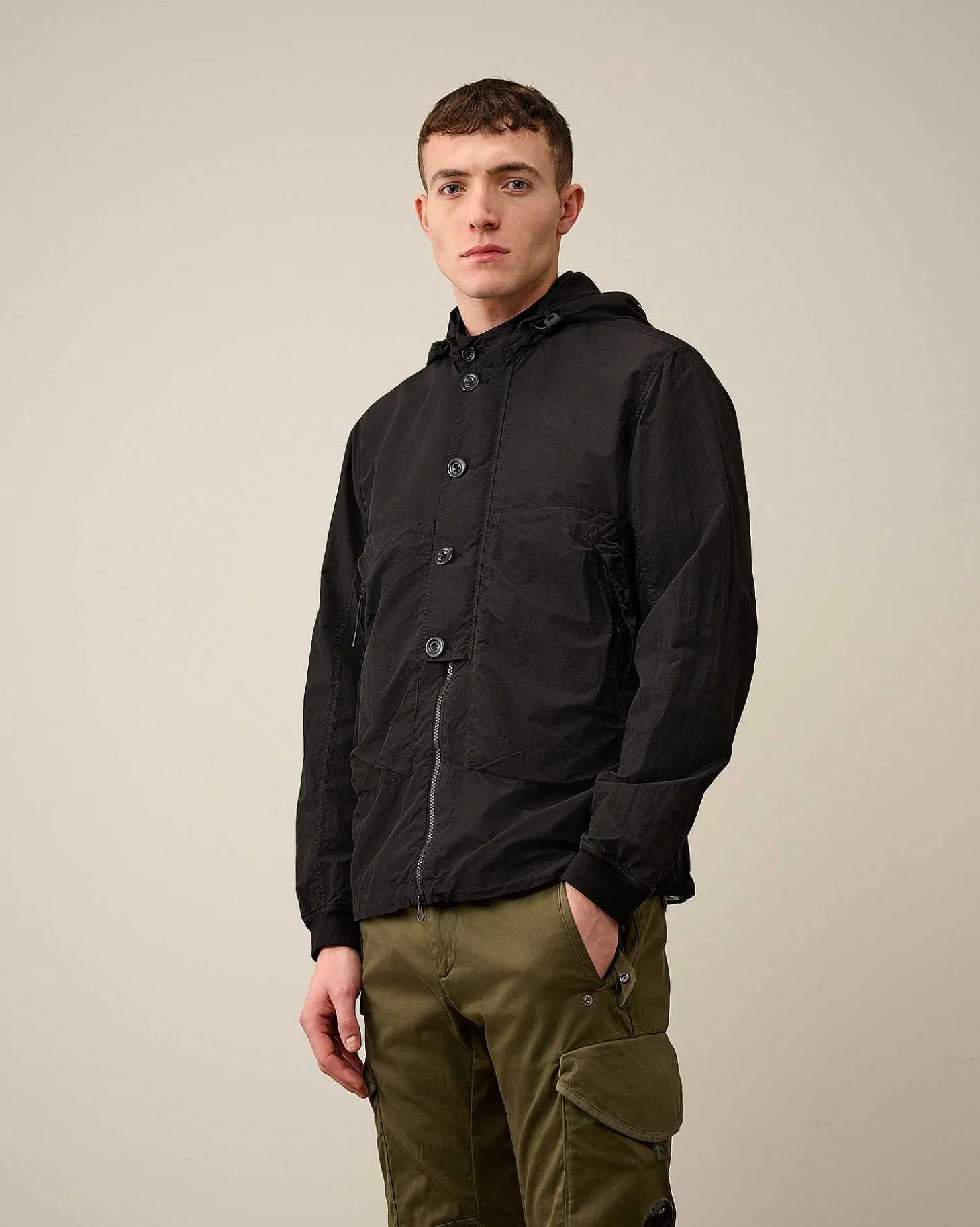 Homme C.P. Company Surchemises^Flatt Nylon Goggle Overshirt