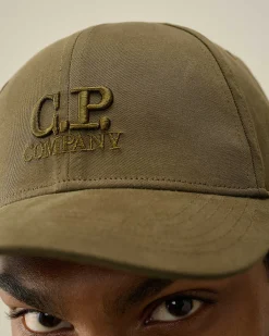 Homme C.P. Company Chapeaux^Gabardine Logo Cap