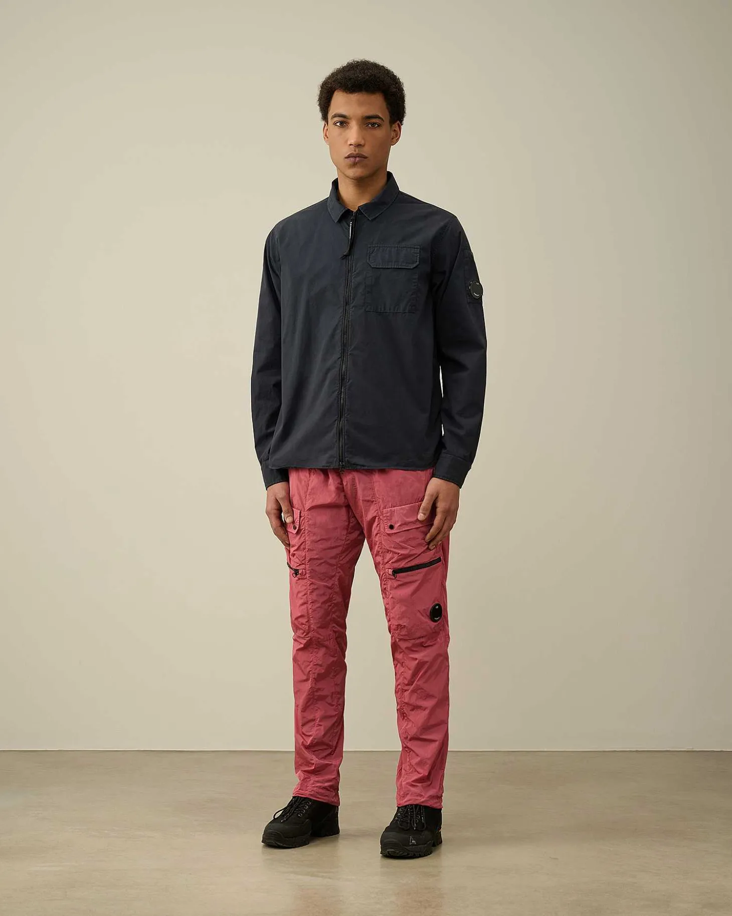 Homme C.P. Company Chemises^Gabardine Zipped Shirt
