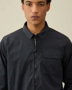 Homme C.P. Company Chemises^Gabardine Zipped Shirt
