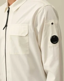 Homme C.P. Company Chemises^Gabardine Zipped Shirt