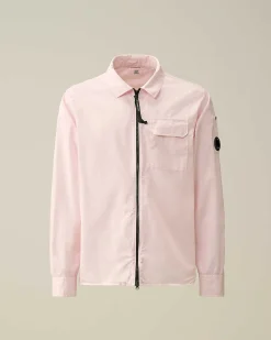 Homme C.P. Company Chemises^Gabardine Zipped Shirt