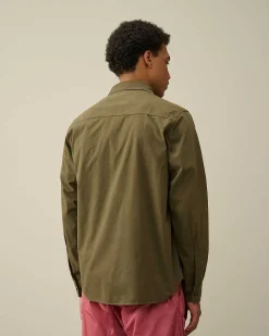 Homme C.P. Company Chemises^Gabardine Zipped Shirt