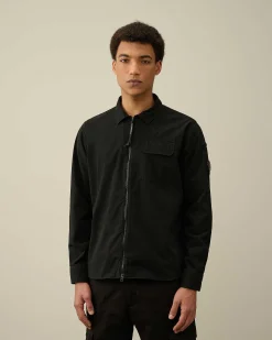 Homme C.P. Company Chemises^Gabardine Zipped Shirt