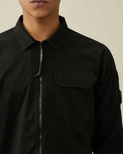 Homme C.P. Company Chemises^Gabardine Zipped Shirt