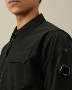 Homme C.P. Company Chemises^Gabardine Zipped Shirt