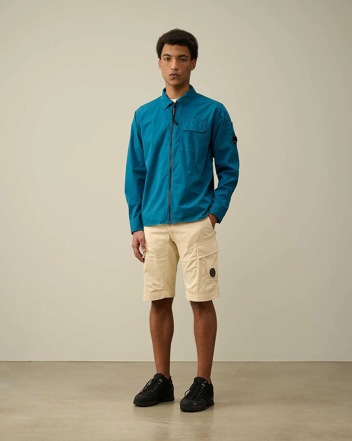 Homme C.P. Company Chemises^Gabardine Zipped Shirt