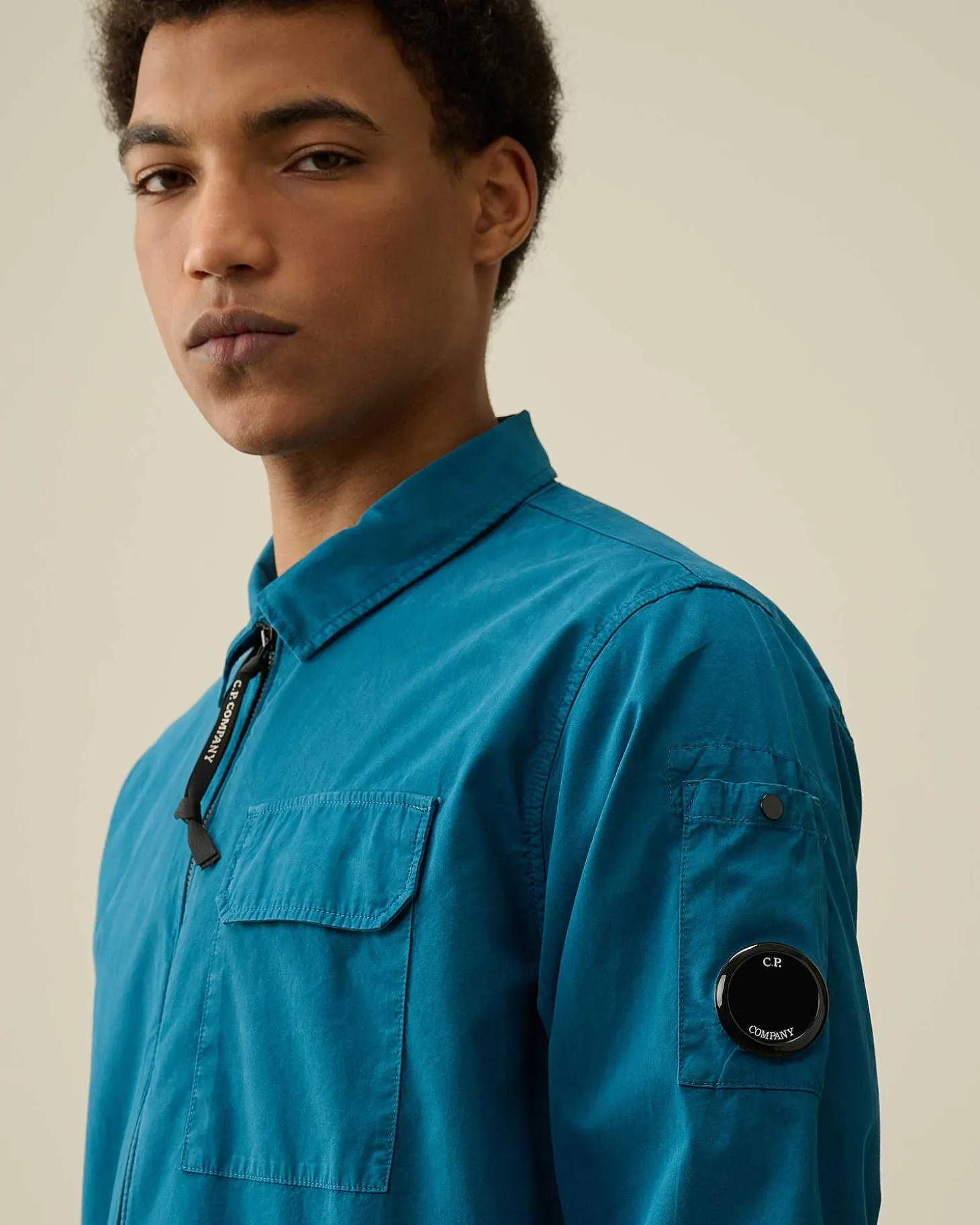 Homme C.P. Company Chemises^Gabardine Zipped Shirt