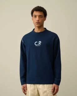Homme C.P. Company Sweat-Shirts^Indigo Fleece Sweatshirt