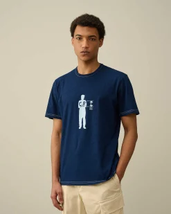 Homme C.P. Company T-Shirts Et Polos^Indigo Jersey T-Shirt