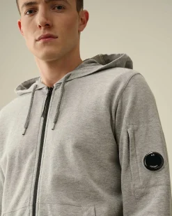 Homme C.P. Company Sweat-Shirts^Light Fleece Zipped Hoodie
