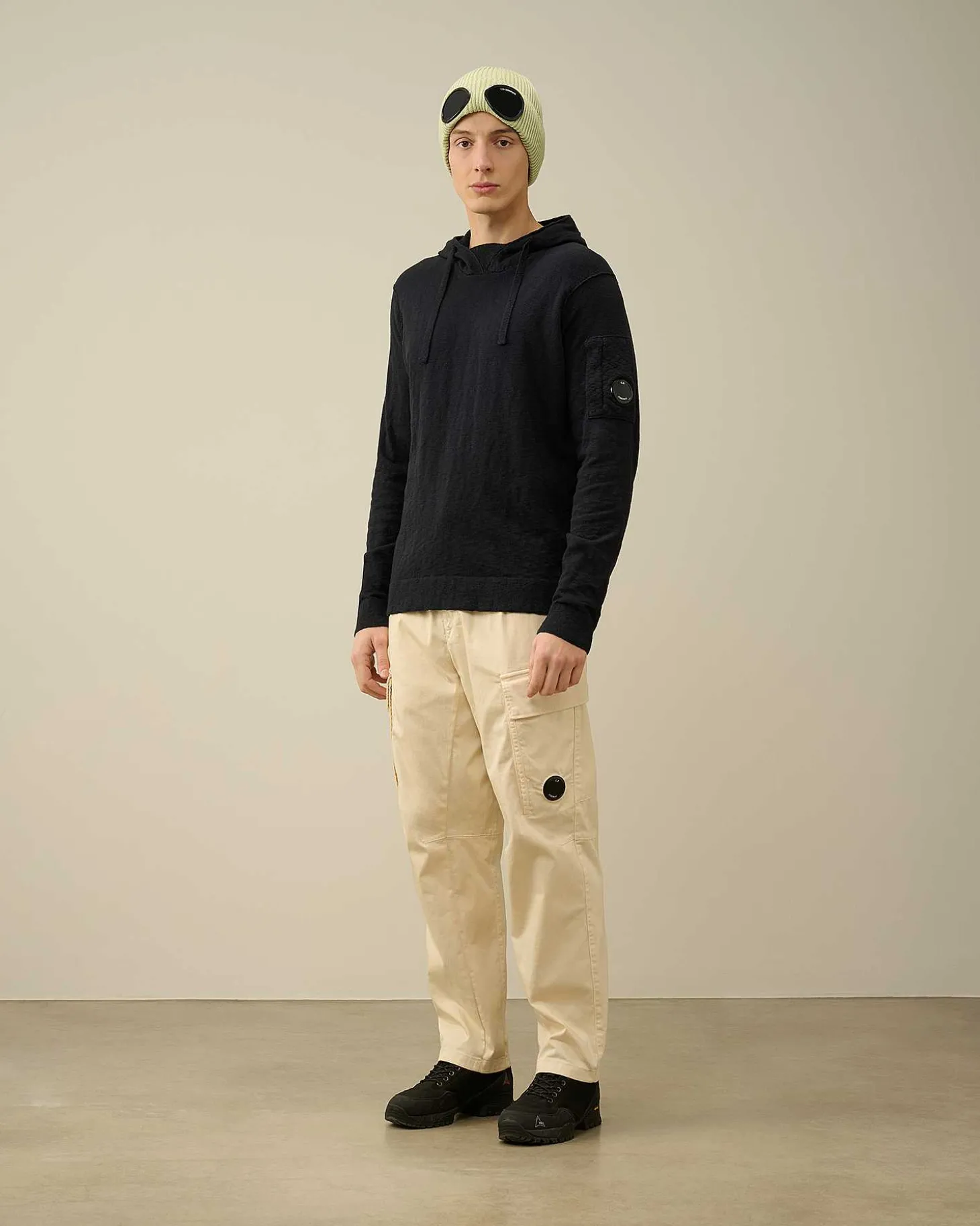 Homme C.P. Company Pulls^Melange Knitwear Hoodie
