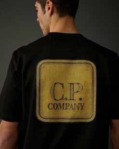 Homme C.P. Company Metropolis Series^Metropolis Series Mercerized Jersey Graphic Badge T-Shirt