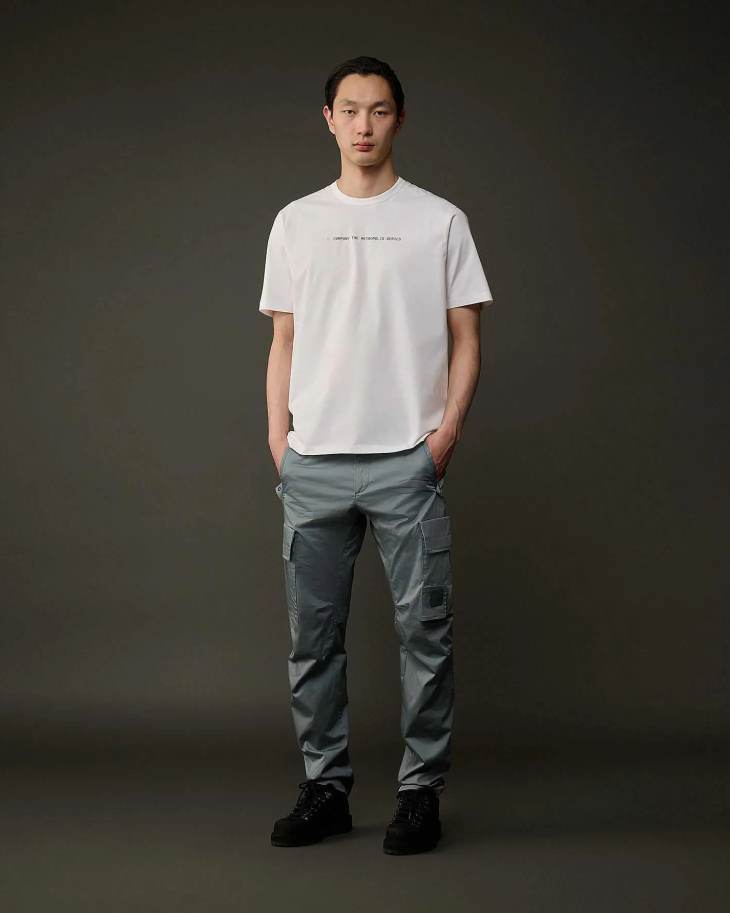 Homme C.P. Company Metropolis Series^Metropolis Series Stretch Sateen Ergonomic Cargo Pants