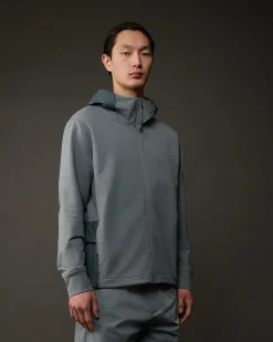 Homme C.P. Company Metropolis Series^Metropolis Series Stretch Fleece Mixed Zipped Hoodie