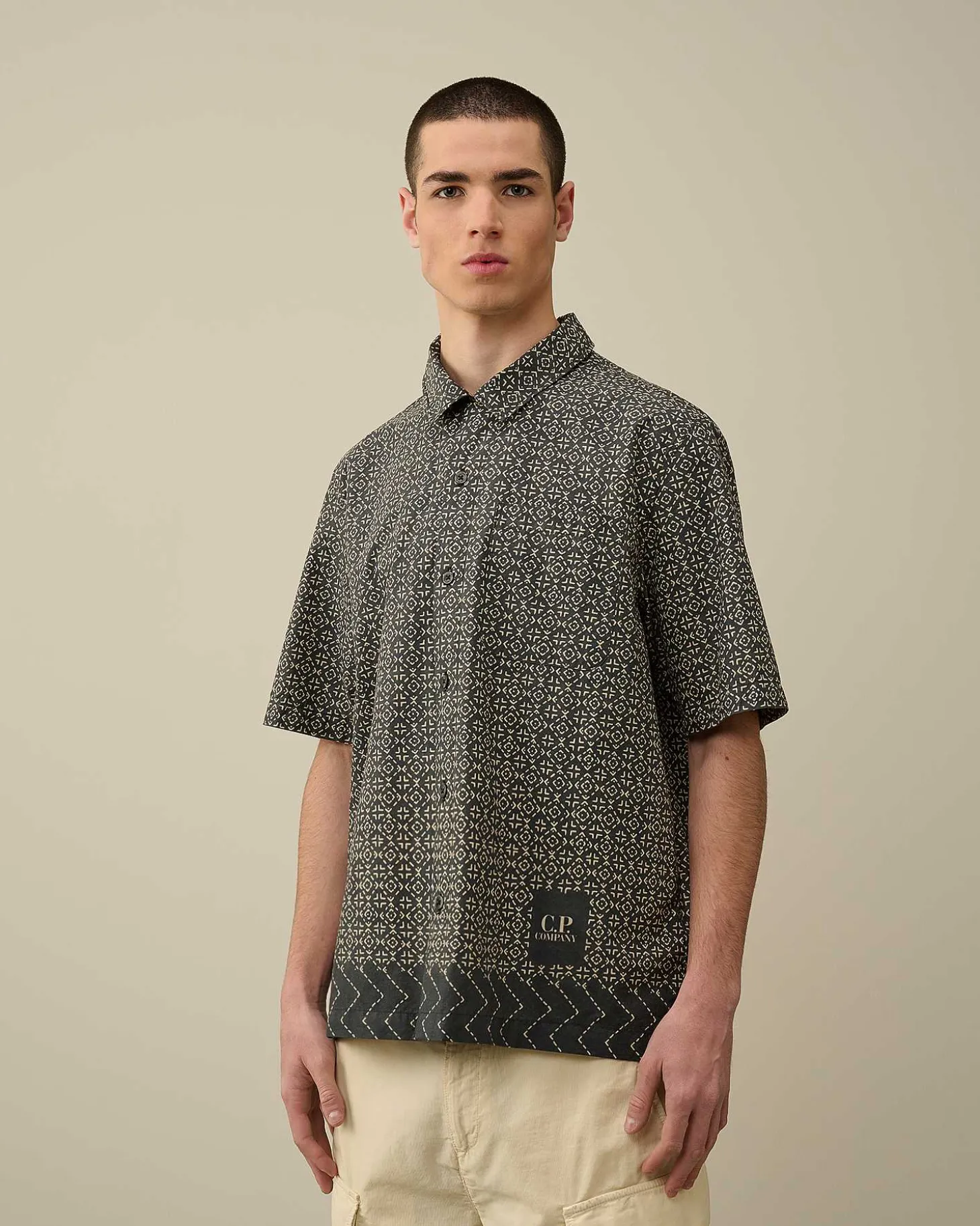 Homme C.P. Company Chemises^Popeline Baja Print Shirt
