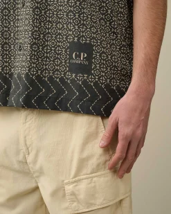 Homme C.P. Company Chemises^Popeline Baja Print Shirt