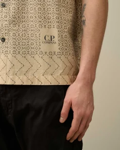 Homme C.P. Company Chemises^Popeline Baja Print Shirt