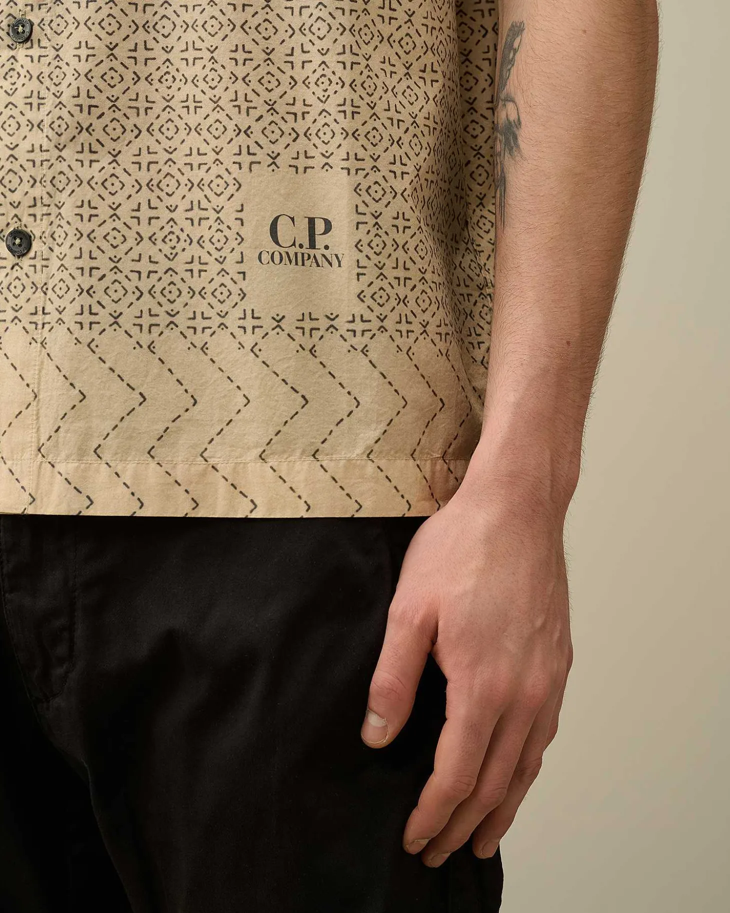 Homme C.P. Company Chemises^Popeline Baja Print Shirt