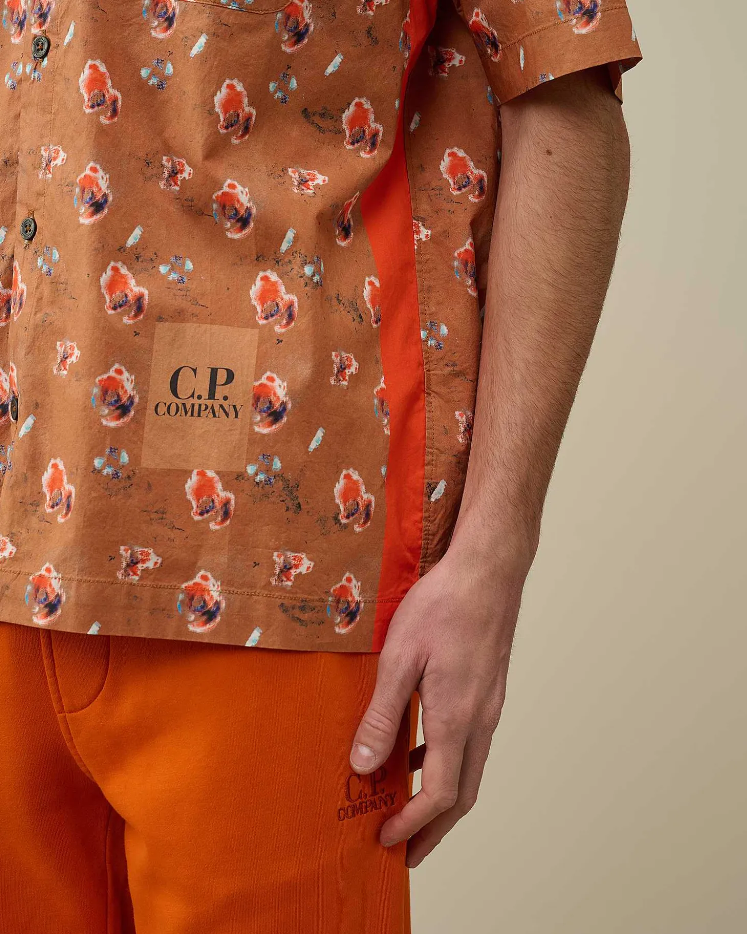 Homme C.P. Company Chemises^Popeline Sponged Print Shirt
