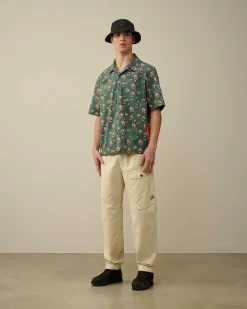 Homme C.P. Company Chemises^Popeline Sponged Print Shirt