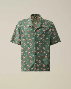 Homme C.P. Company Chemises^Popeline Sponged Print Shirt
