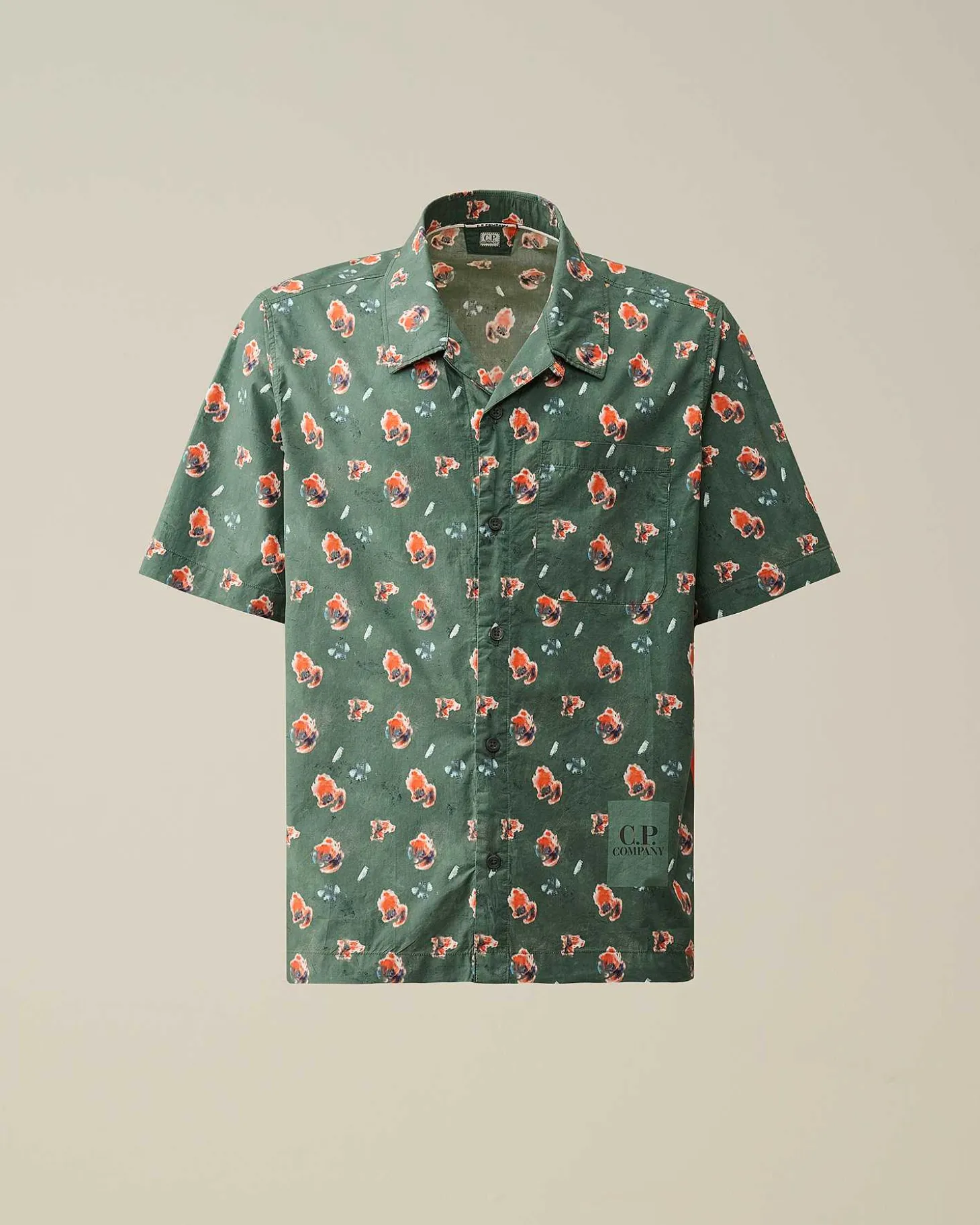 Homme C.P. Company Chemises^Popeline Sponged Print Shirt
