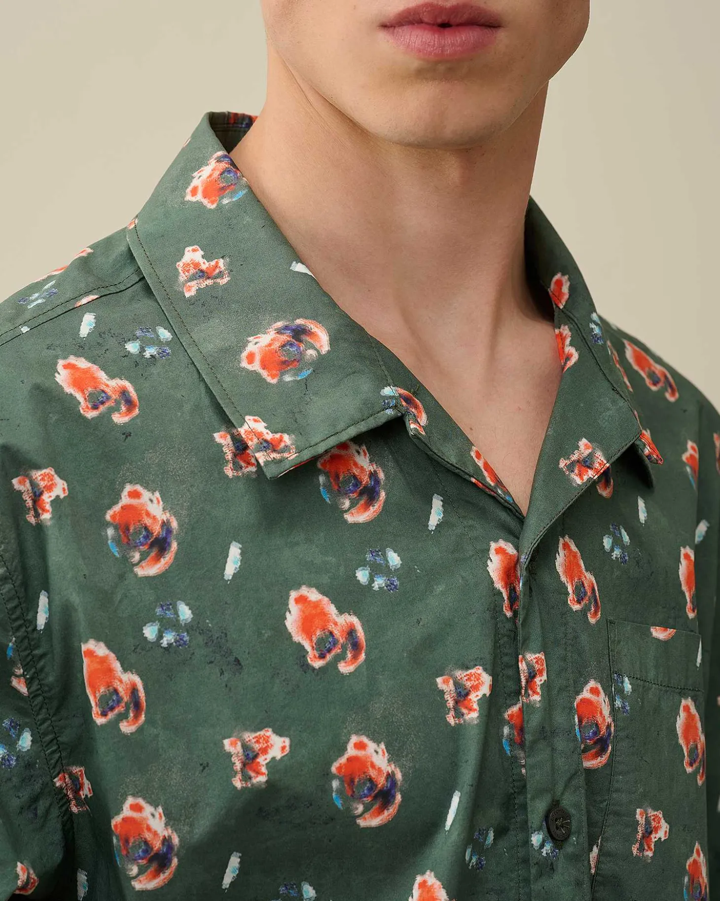 Homme C.P. Company Chemises^Popeline Sponged Print Shirt