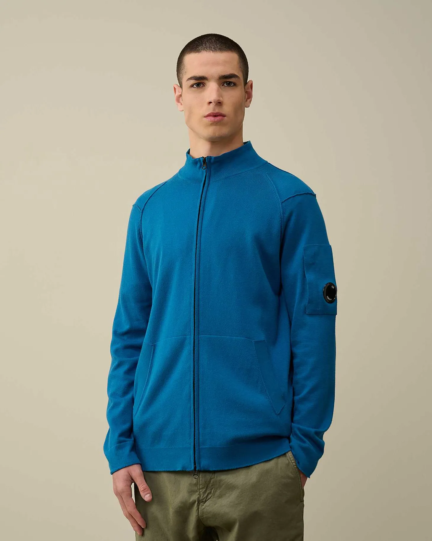 Homme C.P. Company Pulls^Sea Island Zipped Knit