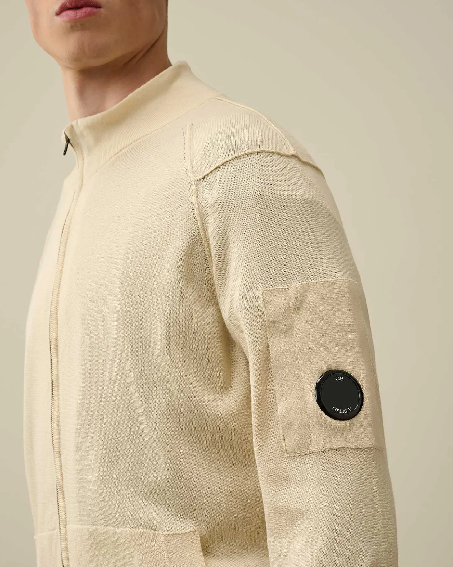 Homme C.P. Company Pulls^Sea Island Zipped Knit