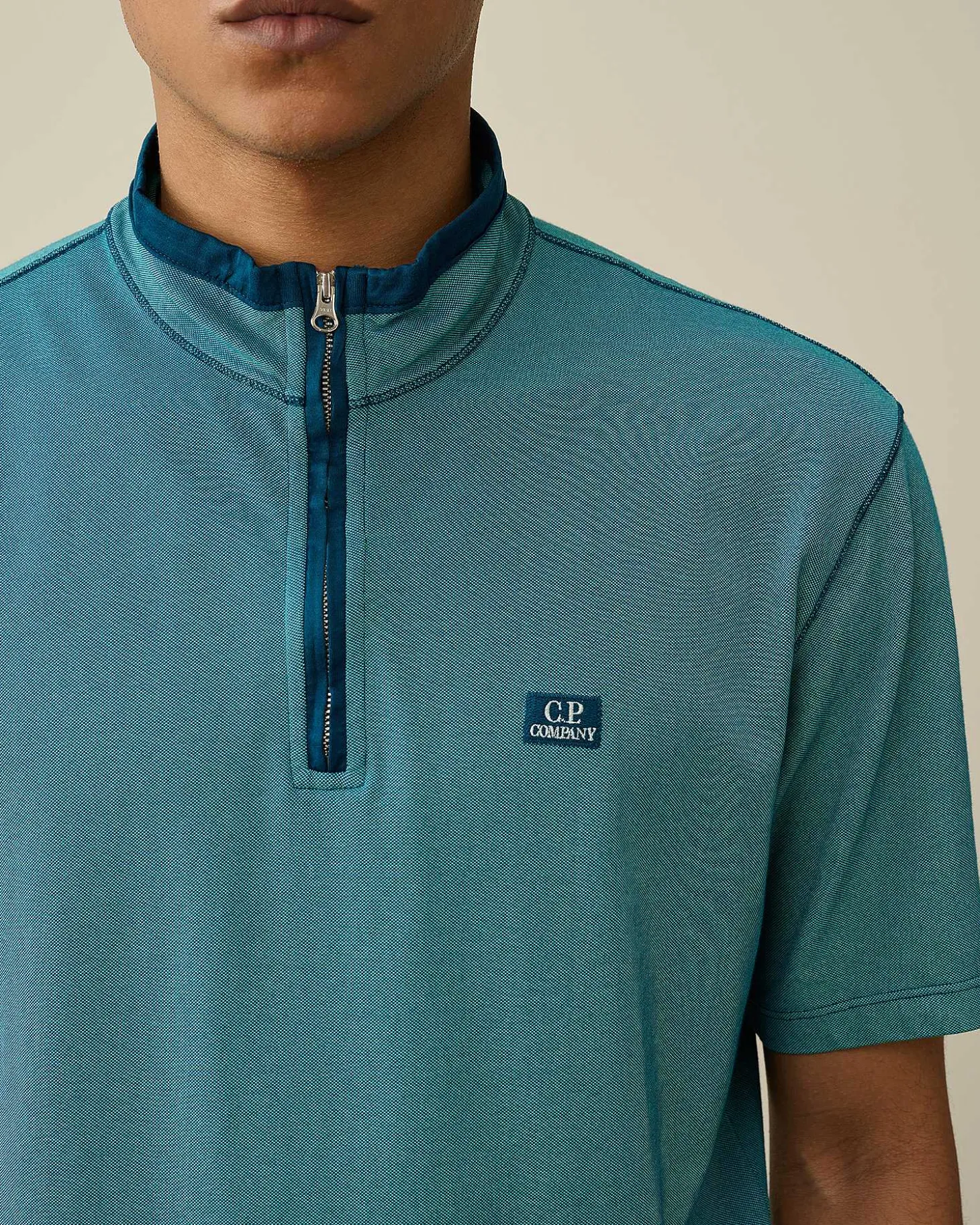 Homme C.P. Company T-Shirts Et Polos^Tacting Piquet Zipped Polo Shirt