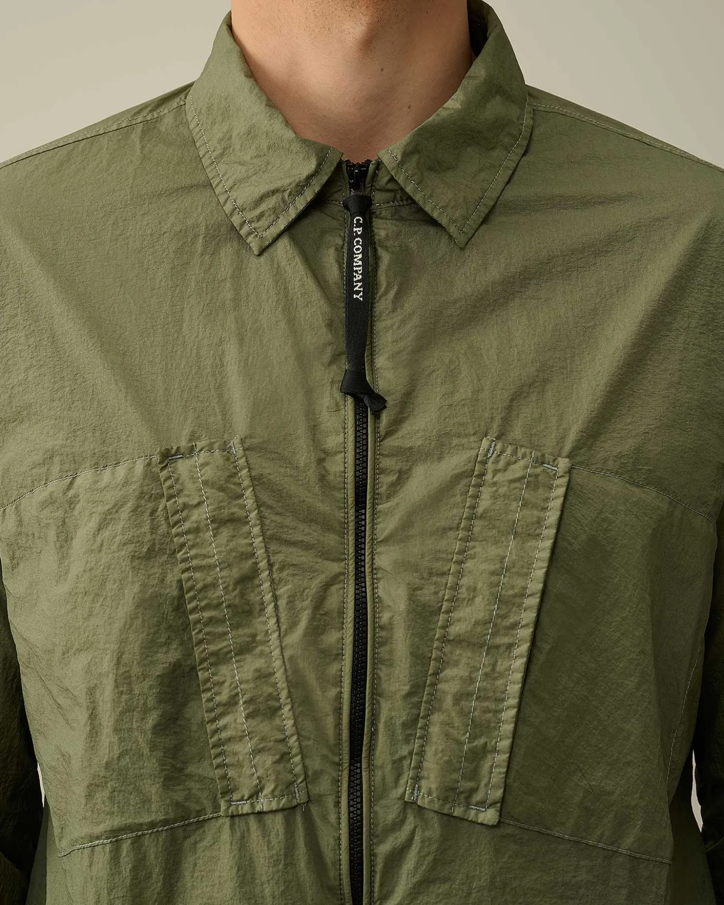 Homme C.P. Company Chemises^Taylon L Zipped Shirt