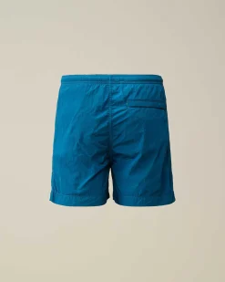 Kids C.P. Company Vêtements 10-14 Ans^U16 Chrome-R Logo Print Swim Shorts