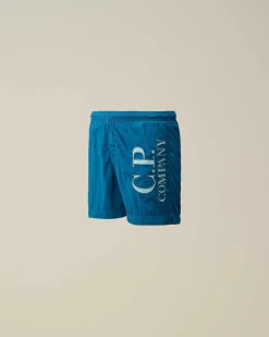 Kids C.P. Company Vêtements 2-3 Ans^U16 Chrome-R Logo Print Swim Shorts
